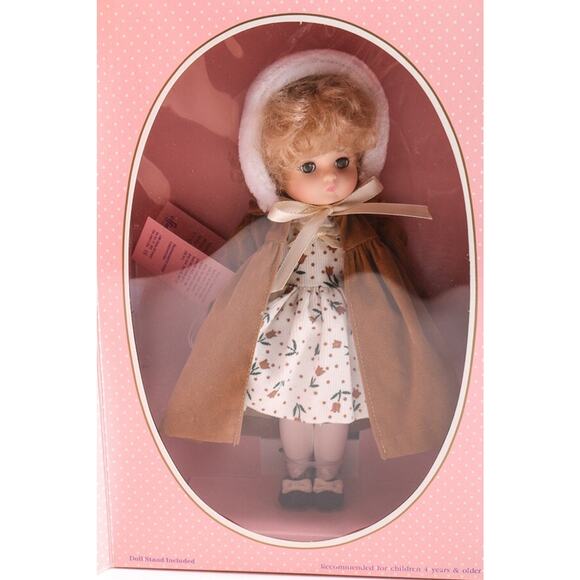 NEW 1988 Effanbee 9" Lil Li'l Innocents DIANA DOLL Cloak Hood Corduroy Dress - Picture 5 of 5